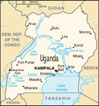 Map of Uganda